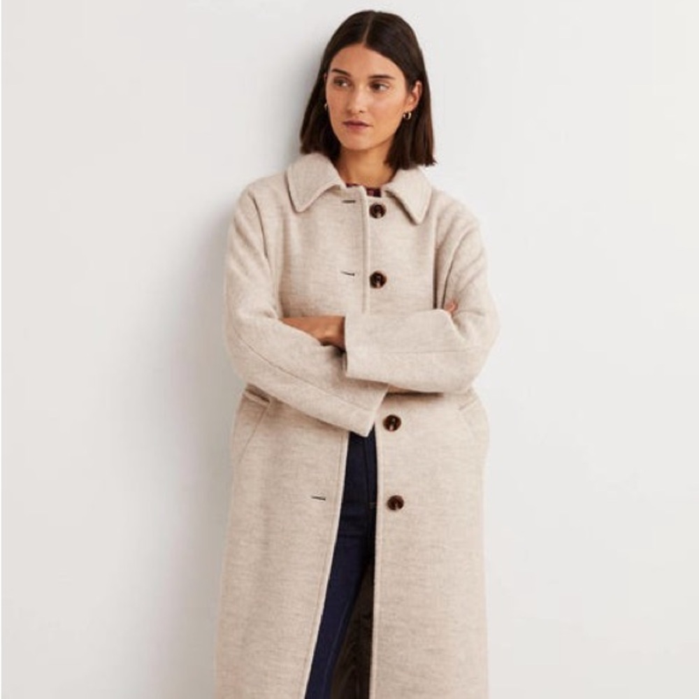 Boden Belted Textured Wool Maxi Coat (US 10P/UK 14P)